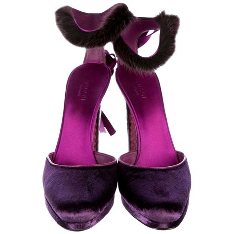 purple mink gucci heels|Gucci.